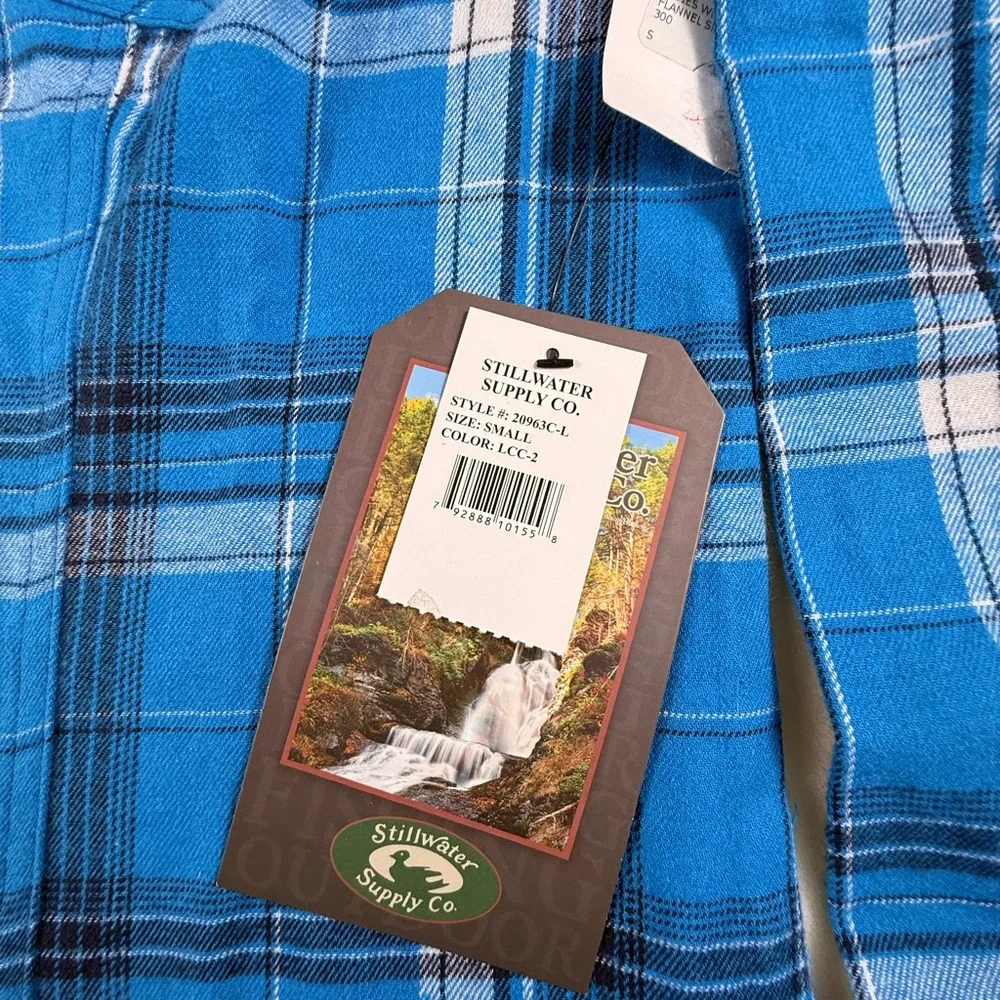 Stillwater Supply Co Blue Plaid Button-Up Western Shirt Womens NWT - Picture 2 of 13
